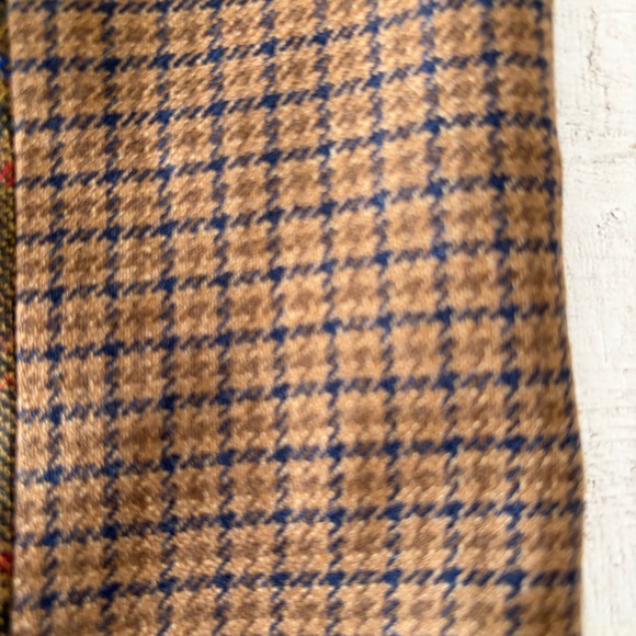 Jenni Kayne Wool Plaid Pencil Skirt size 4-6? Silk Lined Brown Houndstooth - Picture 2 of 8